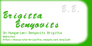 brigitta benyovits business card